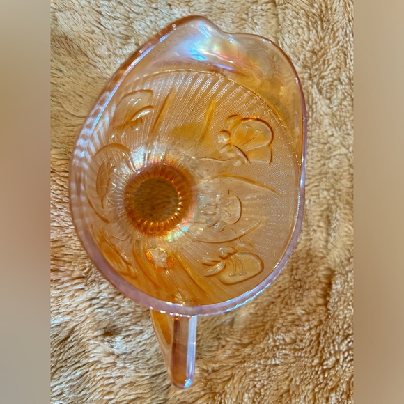 Vintage Amber Gold Carnival Iridescent Indiana Glass Creamer - Picture 4 of 4